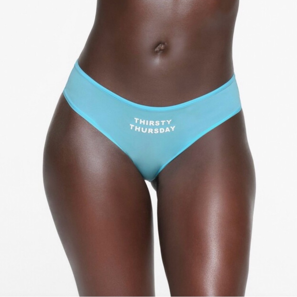 💦 Skims Cotton Jersey Brief – “Thirsty Thursday” | Aqua Blue | Size 2X